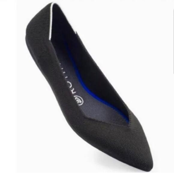 NEW Rothy’s The Point Halo Flats Halo Black White Retired Colorway Casua… - Picture 3 of 9